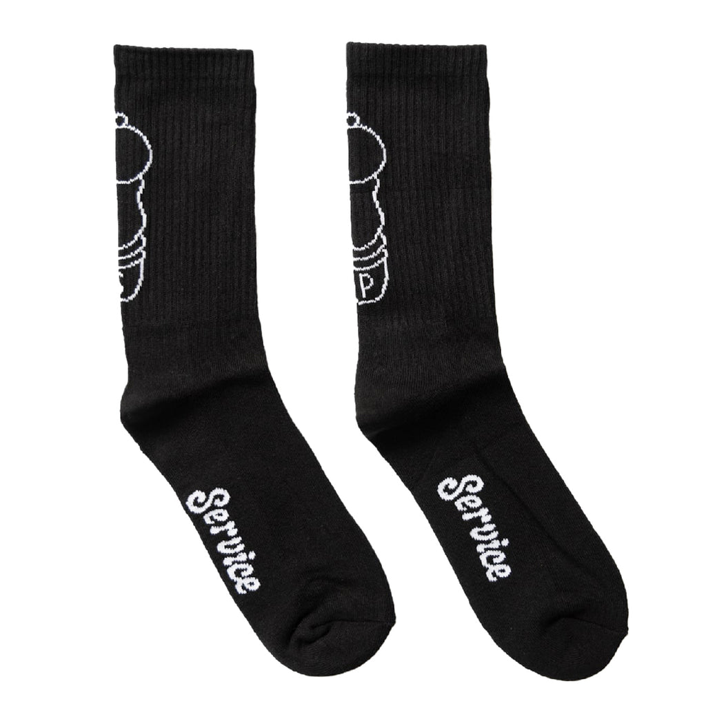 Service Works Salt + Pepper Socks - Black - main