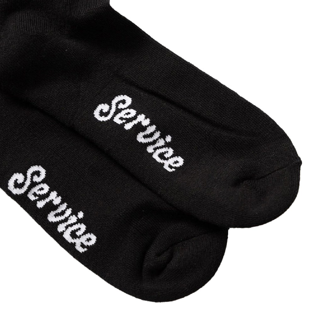 Service Works Salt + Pepper Socks - Black - sole