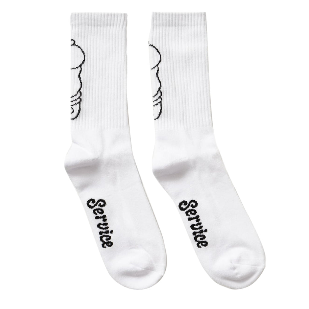 ervice Works Salt + Pepper Socks - White - main