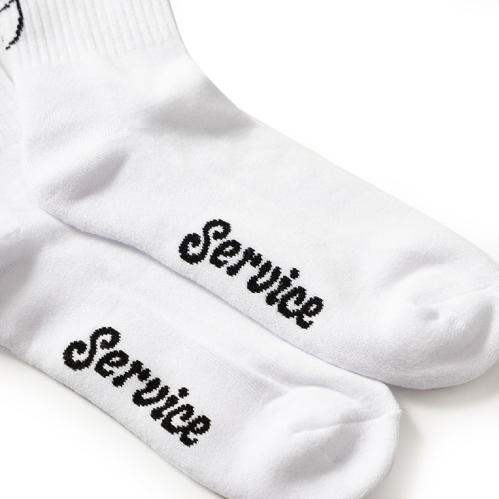 ervice Works Salt + Pepper Socks - White - sole