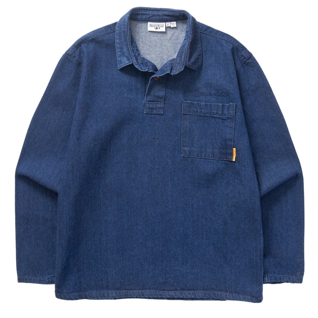 Denim Script Popover in One Wash by Service Works | Bored of Southsea
