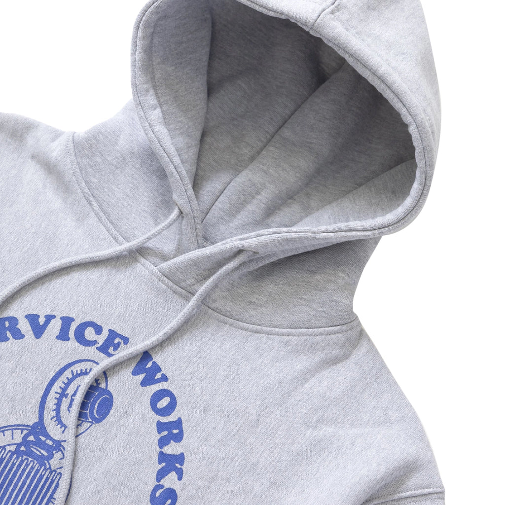 Service Works Maintenance Hoodie - Heather Grey - hood