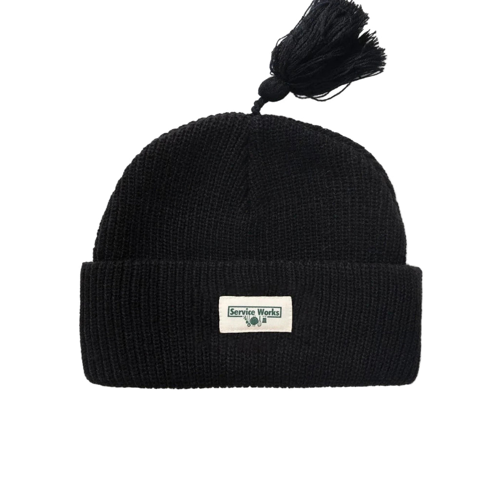 Service Works Tassle Beanie - Black - main