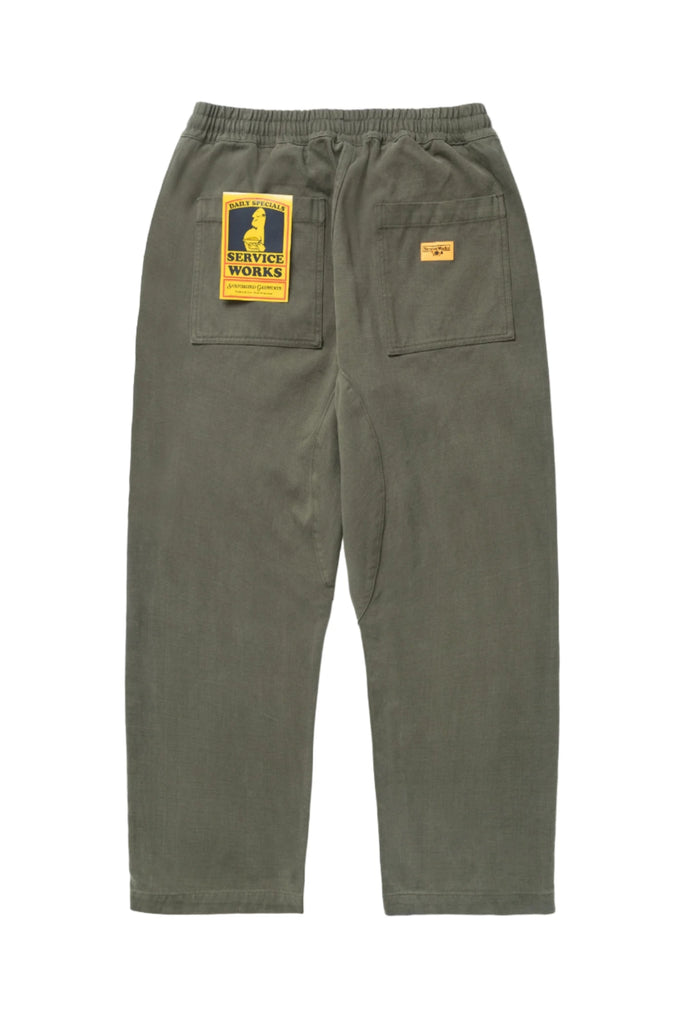 Service Works Moleskin Chef Pant - Moss - back