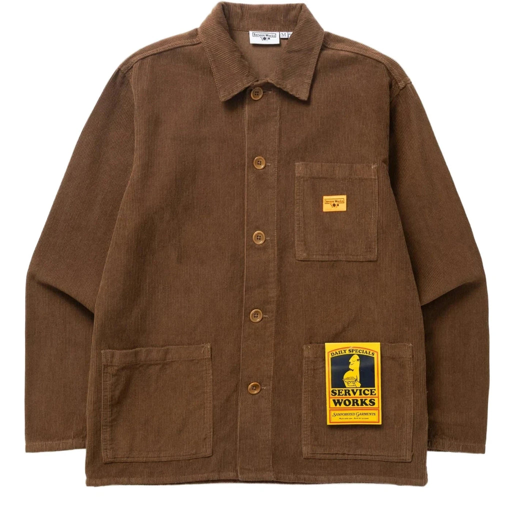 Service Works Corduroy Chore Shirt - Bark - front