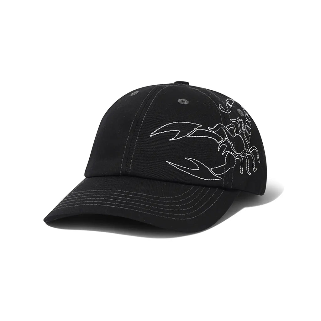 Scorpion 6 Panel Cap in Black by Butter Goods | Bored of Southsea