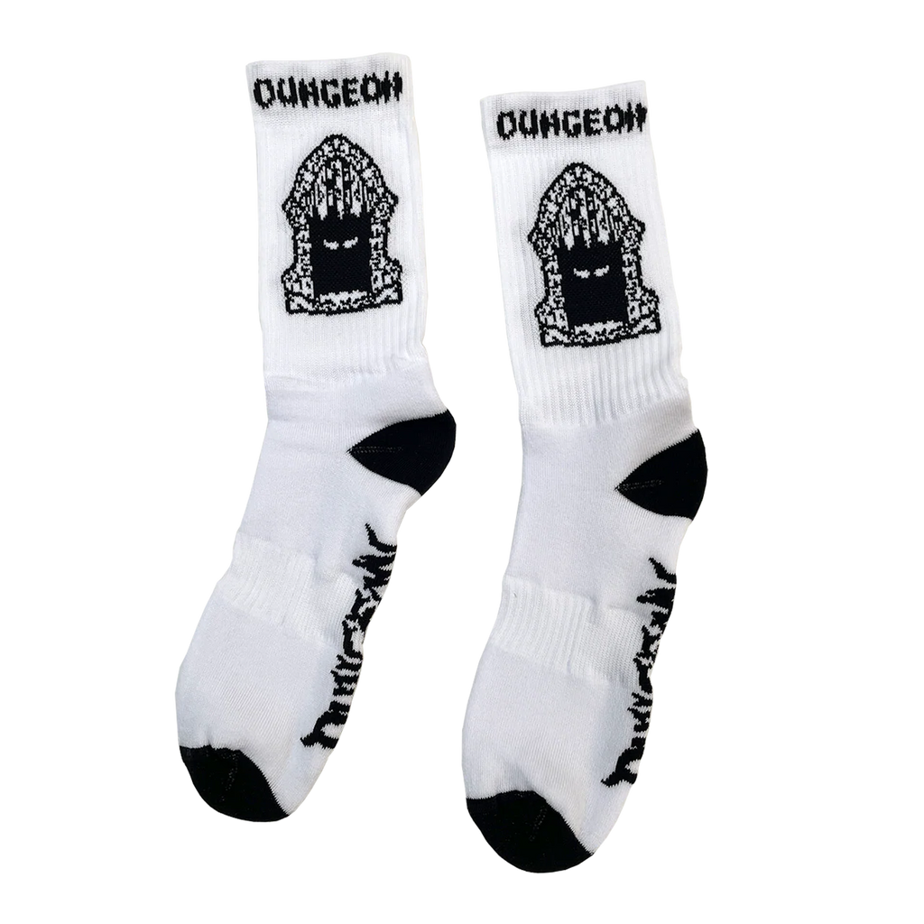 Dungeon Portcullis Woven Socks - White - main