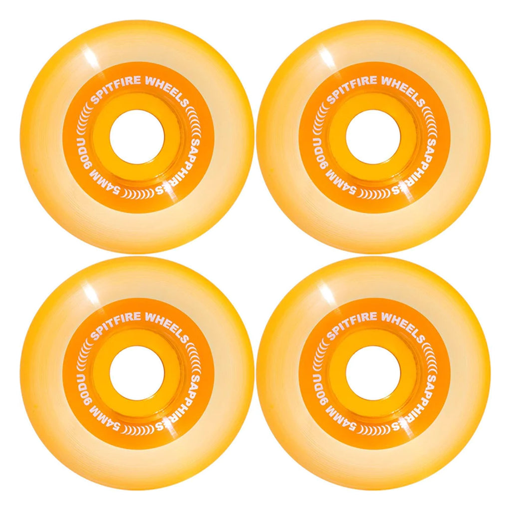 Spitfire Wheels Sapphires Radial 90A Skateboard Wheels - 54MM - Orange