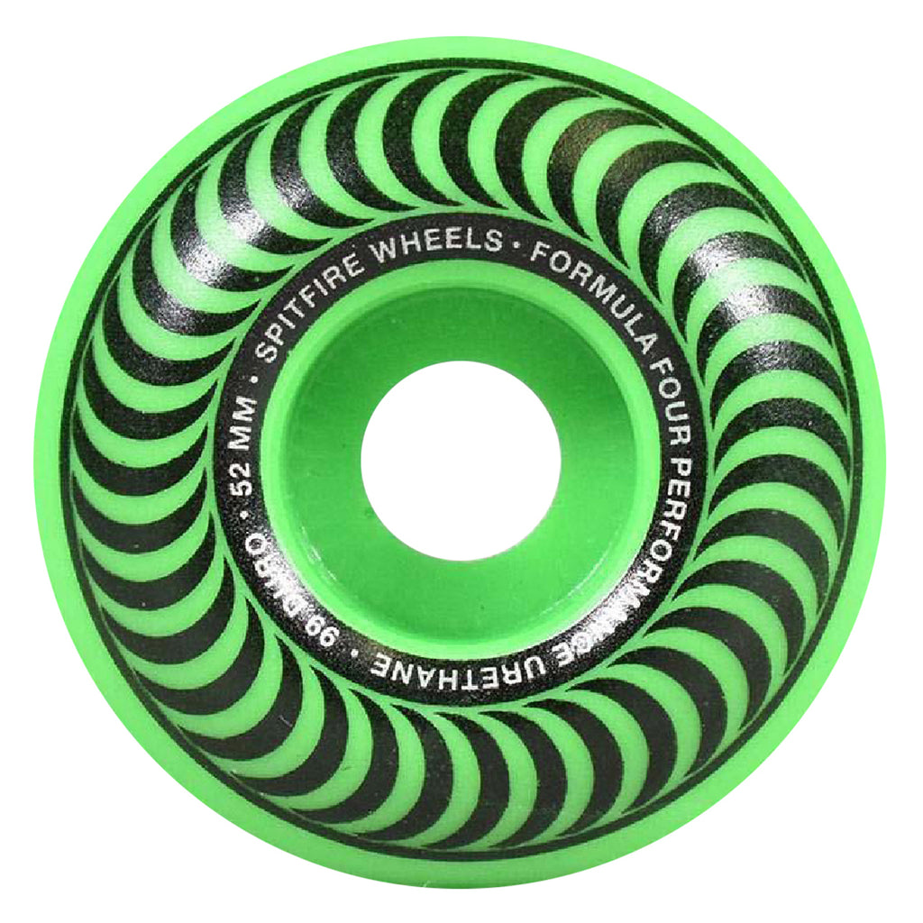 Spitfire Wheels Formula Four Classic 99 Duro Wheels - 52MM Neon Green