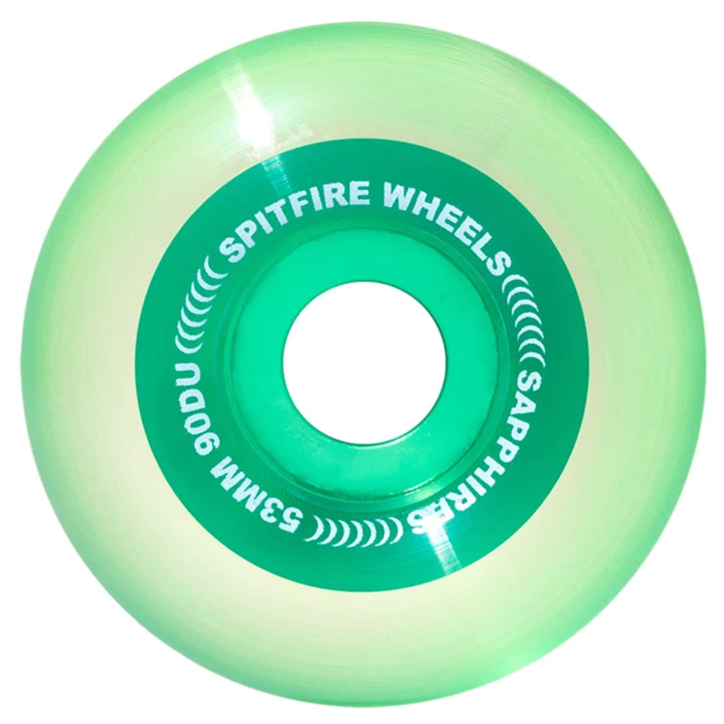 Spitfire Wheels Sapphires Radial 90A Skateboard Wheels - 53MM - Green