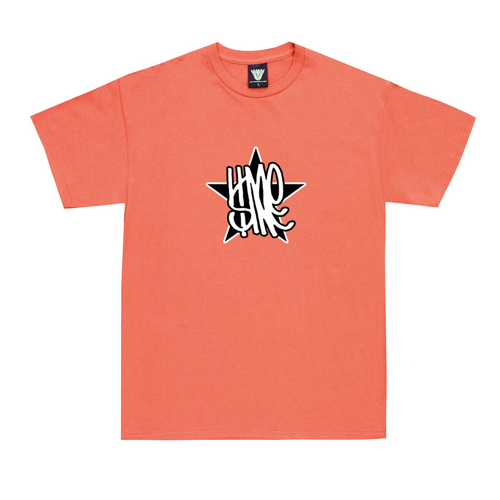 Limosine Skateboards Star T Shirt - Orange Coral
