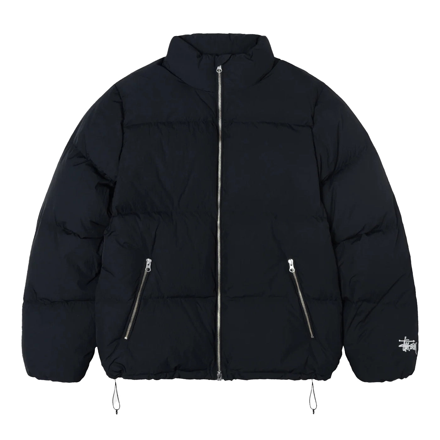 Nylon Down Puffer Jacket in Black by Stussy | Bored of Southsea