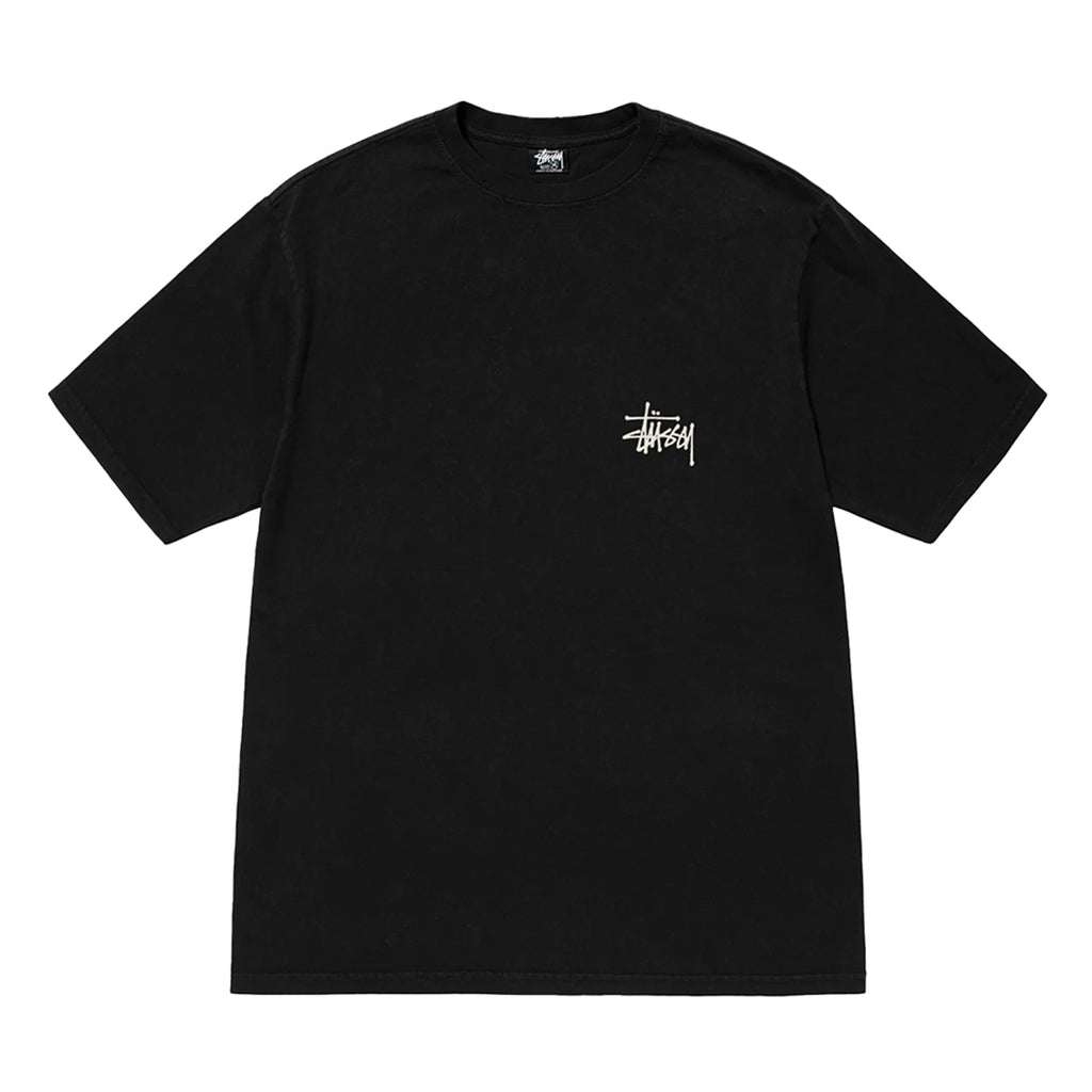 Stussy Built Tough Pigment Dyed T Shirt - Black