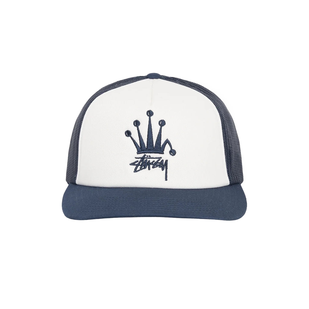 Stussy Crown Stock Trucker Cap - Navy