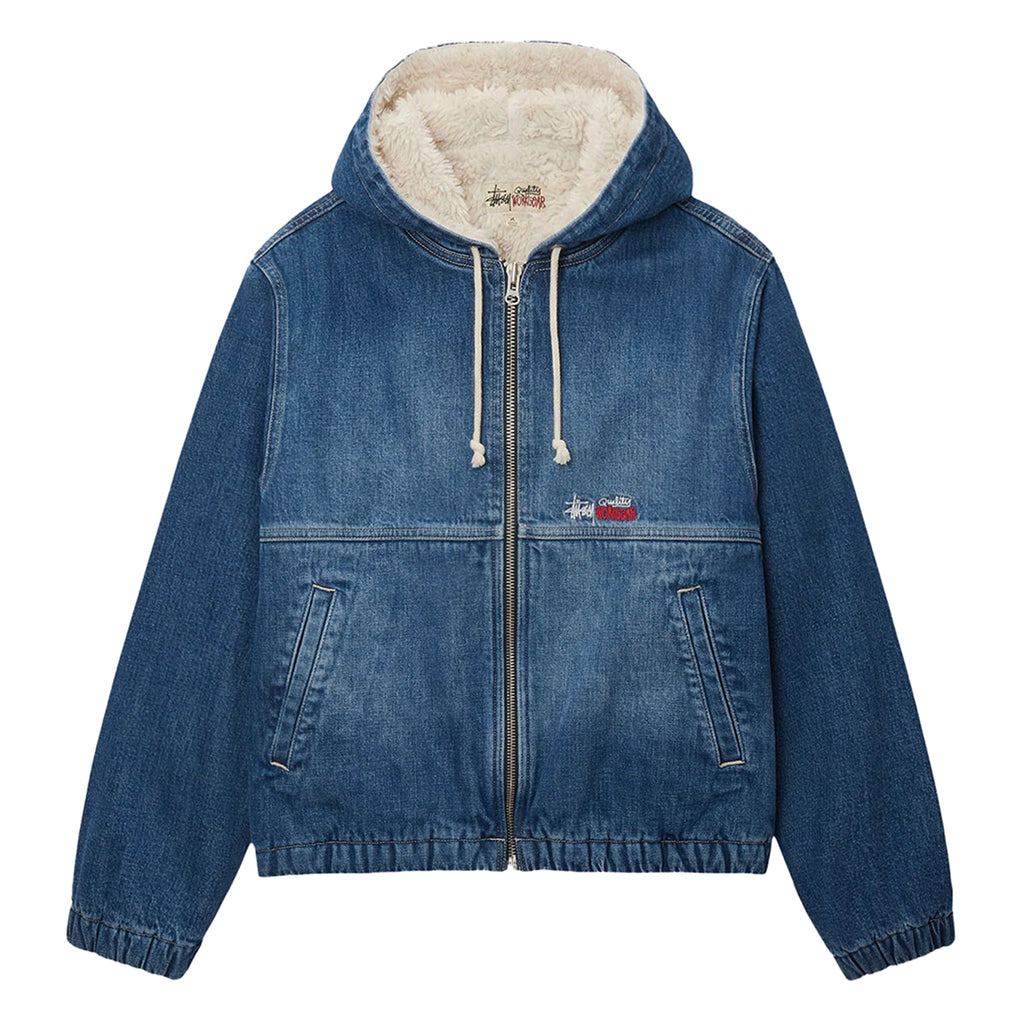 Stussy Denim Sherpa Work Jacket - Blue