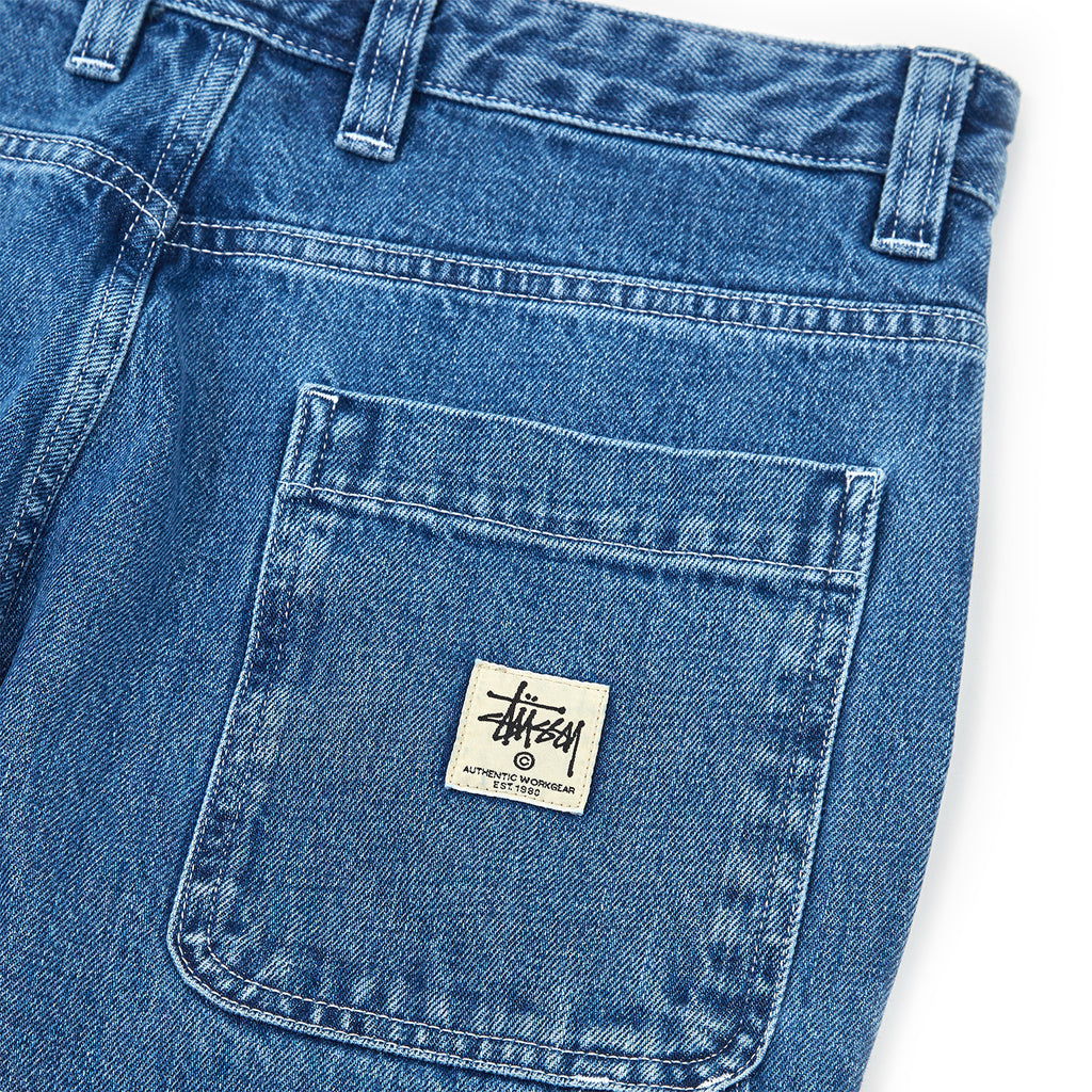 Stussy Denim Work Pant - Blue - label