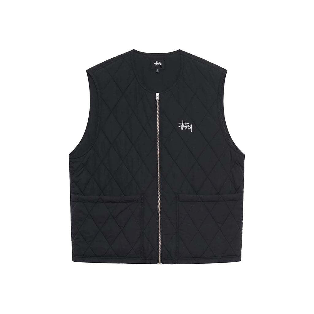 Stussy Diamond Quilted Vest - Black - main