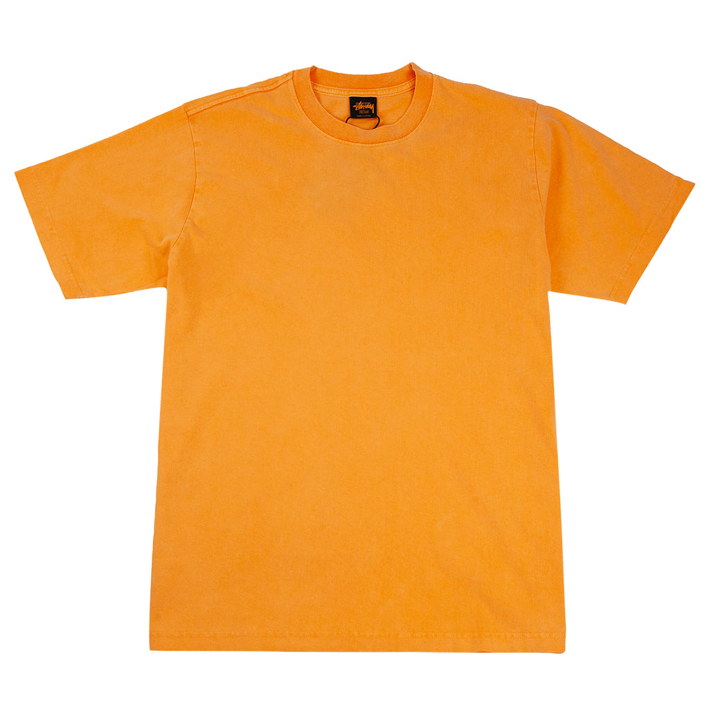 Stussy Pigment Dyed  Crew T Shirt - Orange