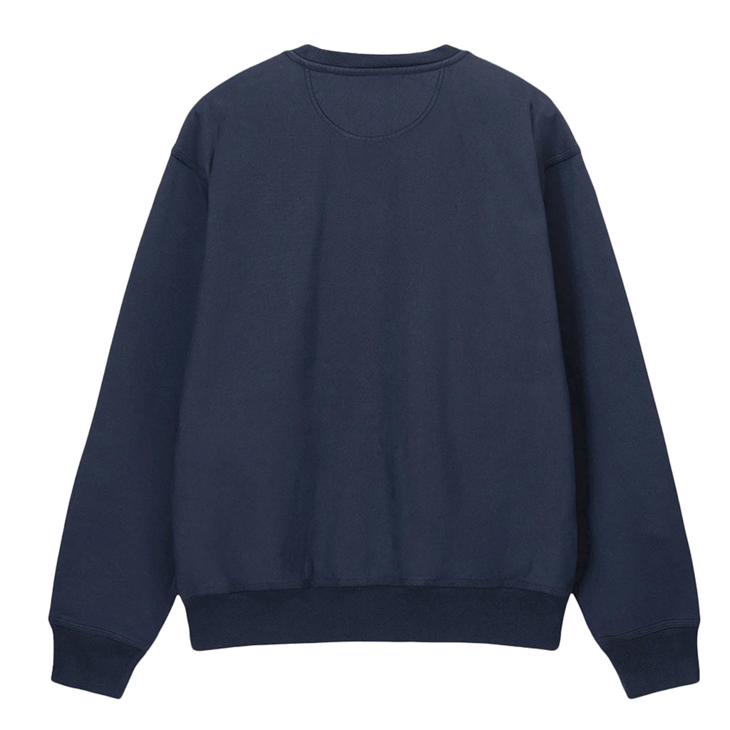 Stussy Stock Logo Crew Sweatshirt - Navy