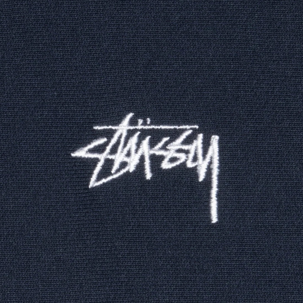 Stussy Stock Logo Crew Sweatshirt - Navy