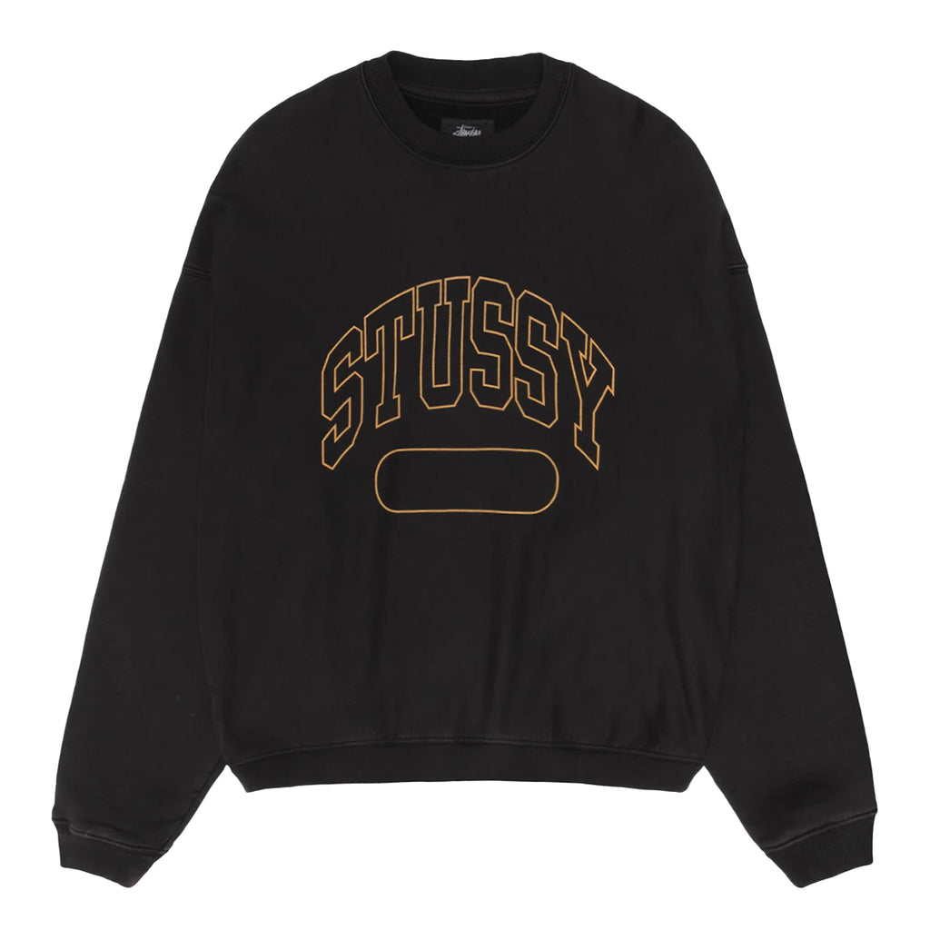 Stussy Varsity Oversized Crew Sweatshirt - Black - main
