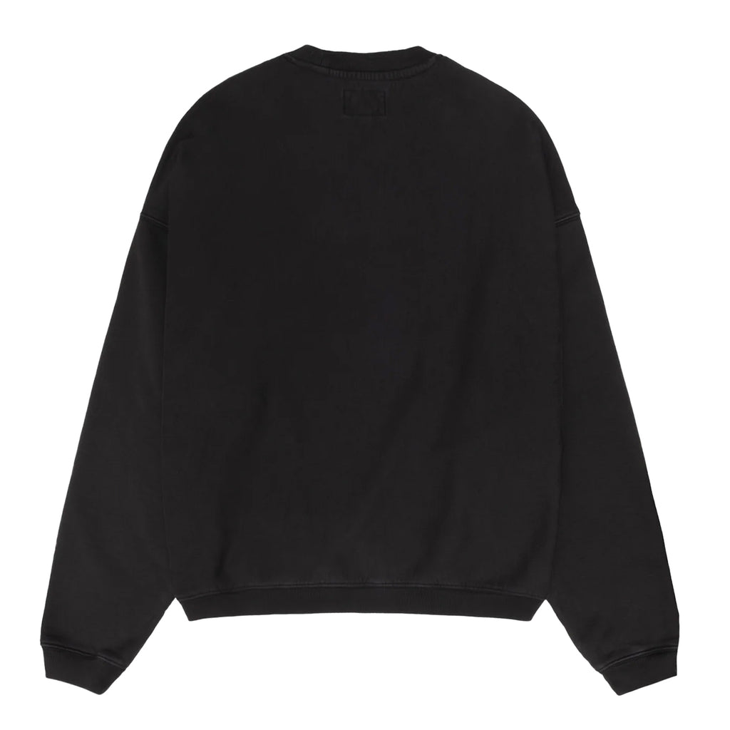 Stussy Varsity Oversized Crew Sweatshirt - Black - back