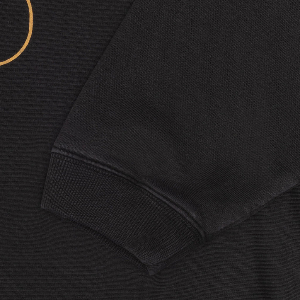 Stussy Varsity Oversized Crew Sweatshirt - Black - cuff