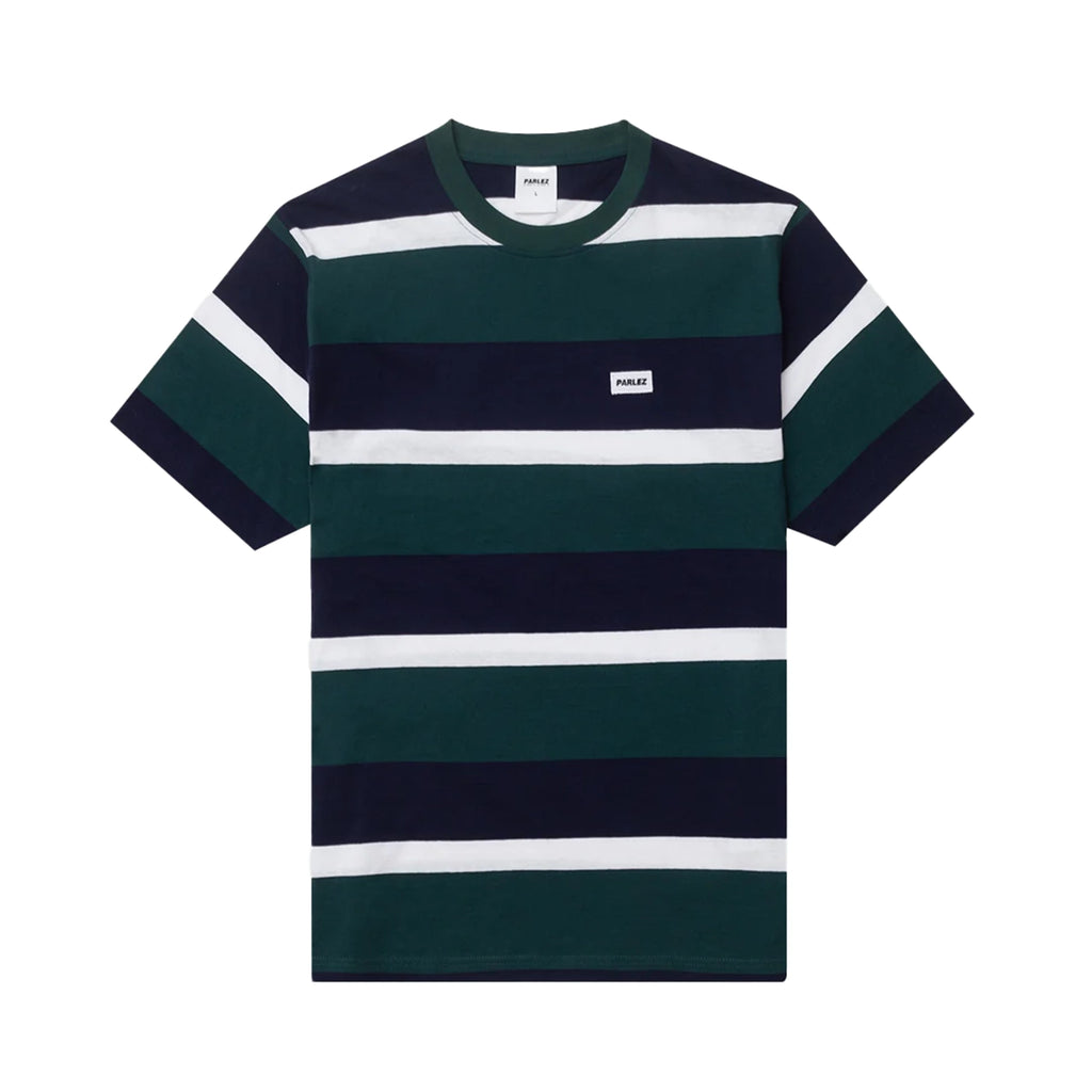 Parlez Bank Striped T Shirt - Deep Green - main