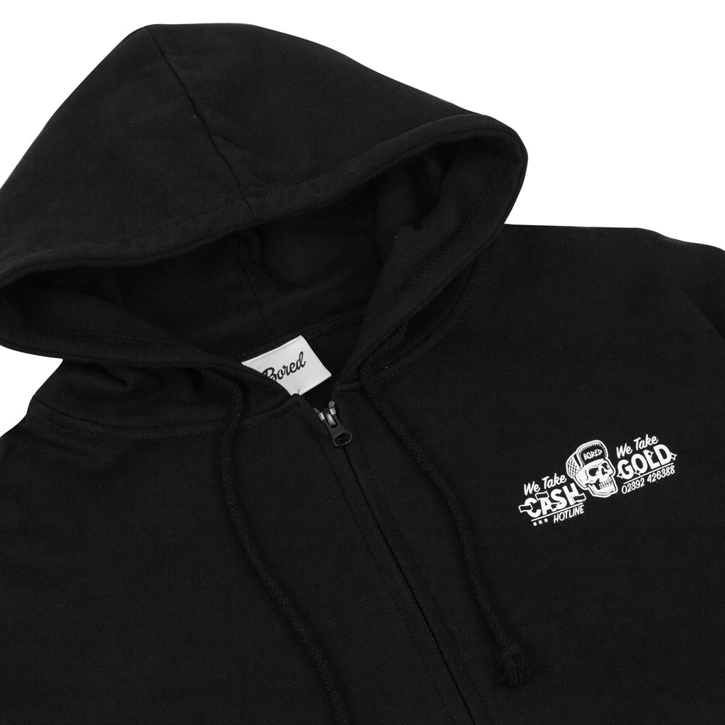 Bored of Southsea We Take Gold Zip Hoodie - Black