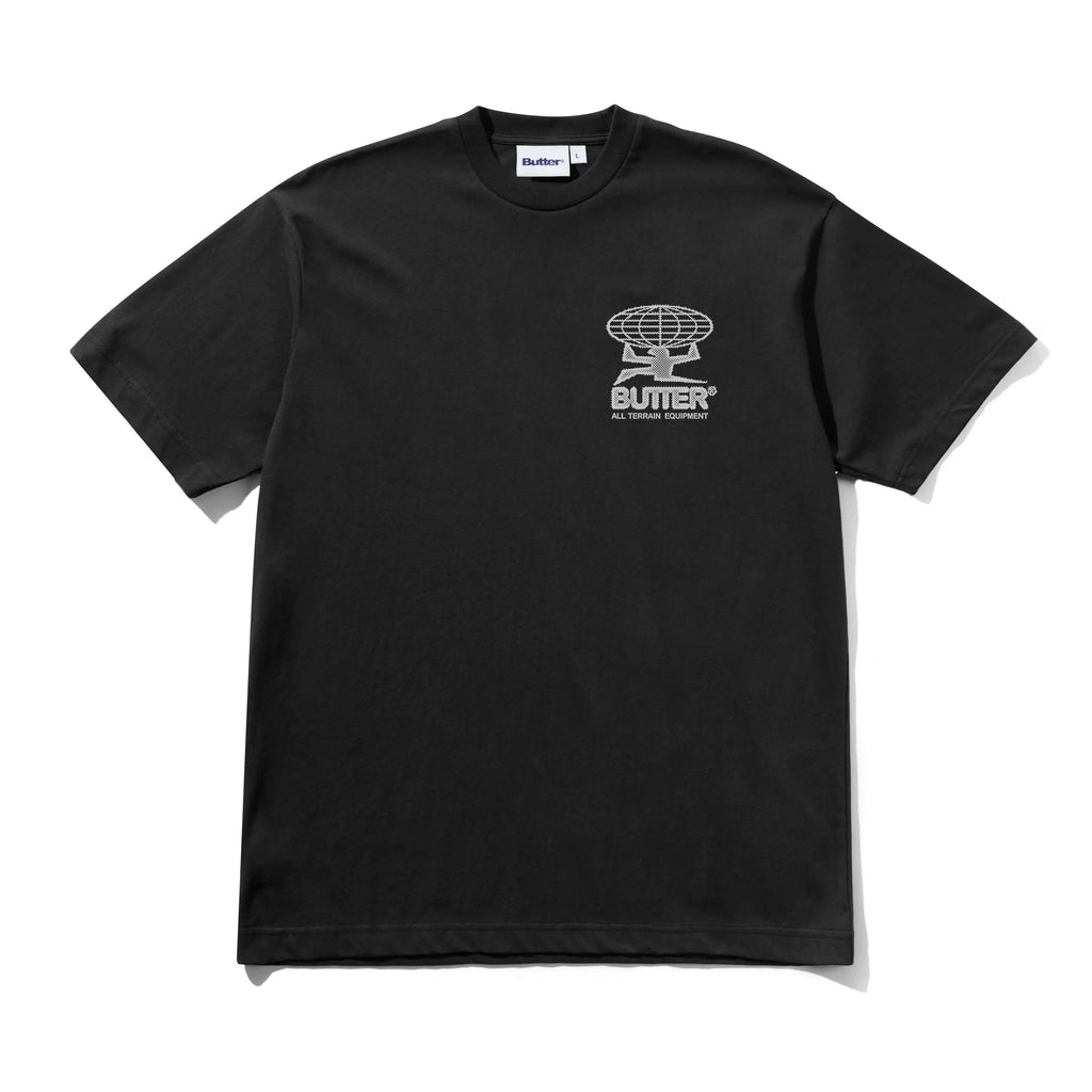 Butter Goods Terrain T Shirt - Washed Black - front