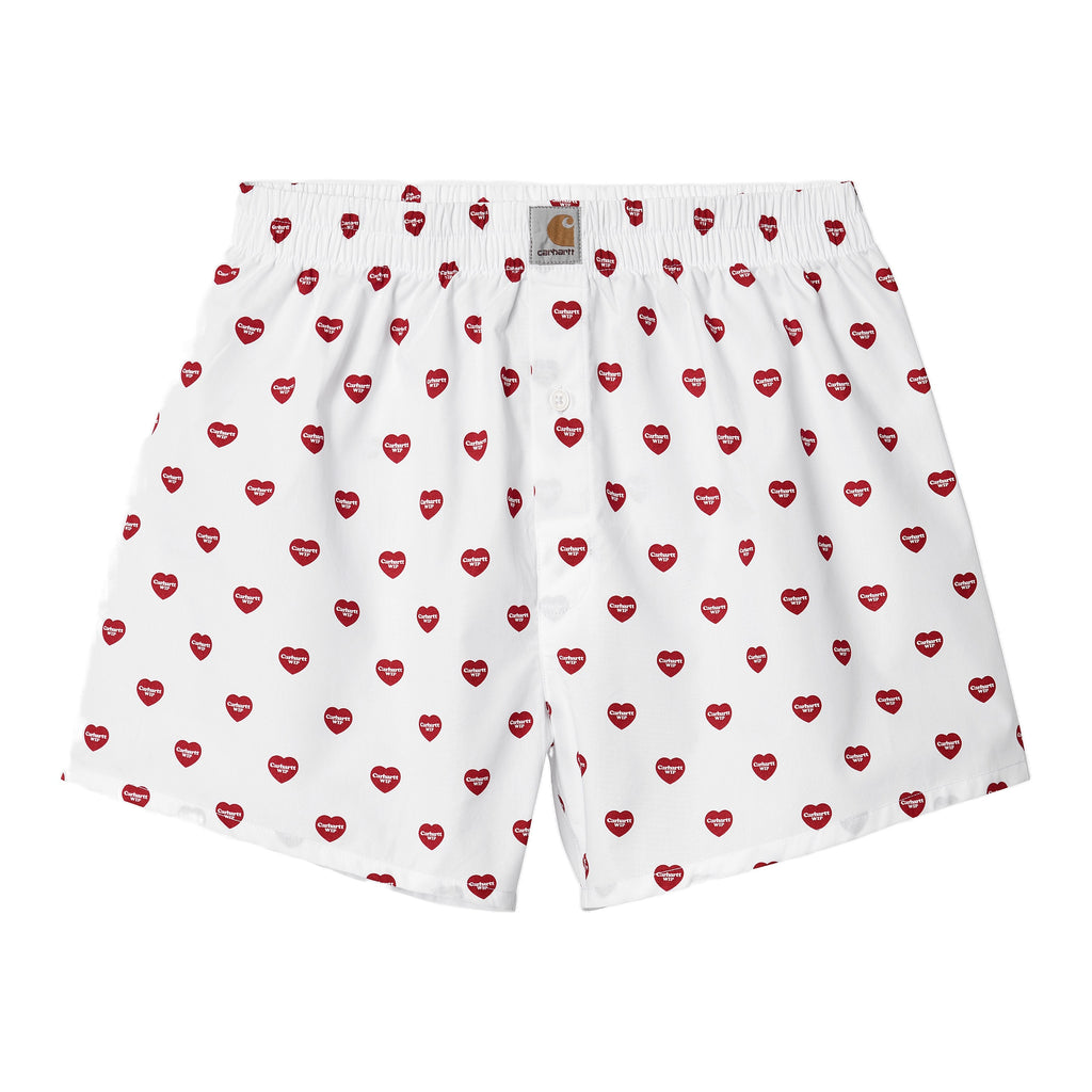 Carhartt WIP Cotton Heart Print Boxer - White