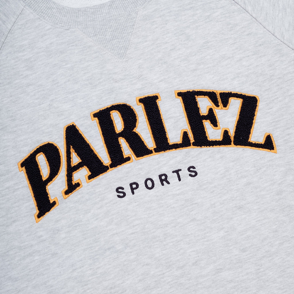 Parlez Varsity Sweatshirt - Heather Grey - close up