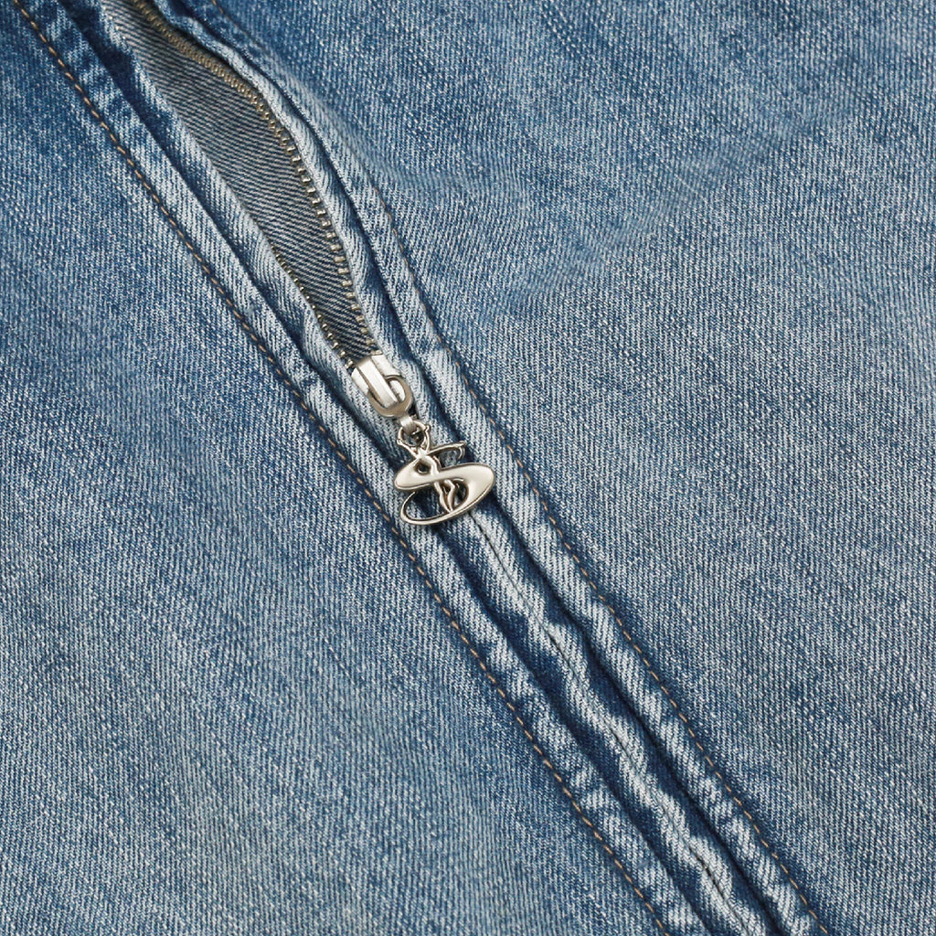 Yardsale Denim Hoodie - Blue - zip