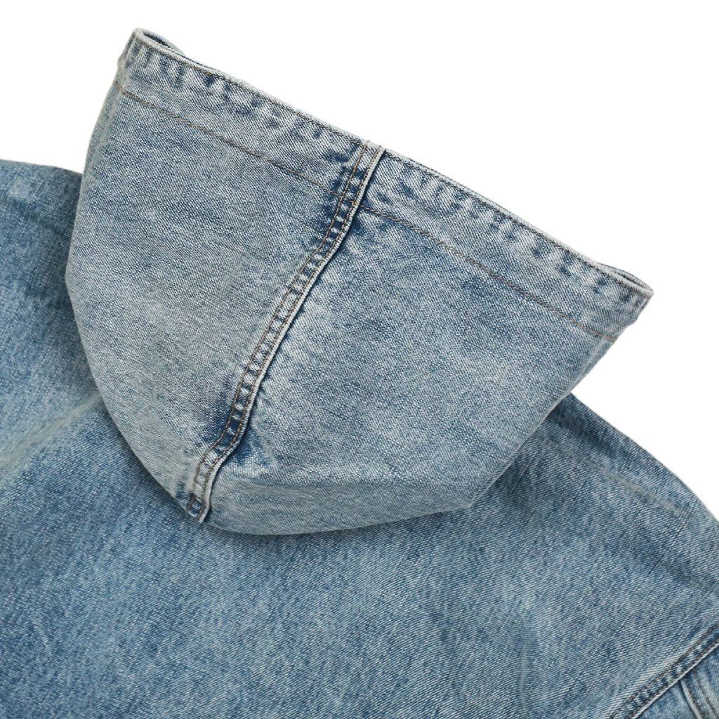 Yardsale Denim Hoodie - Blue - hood