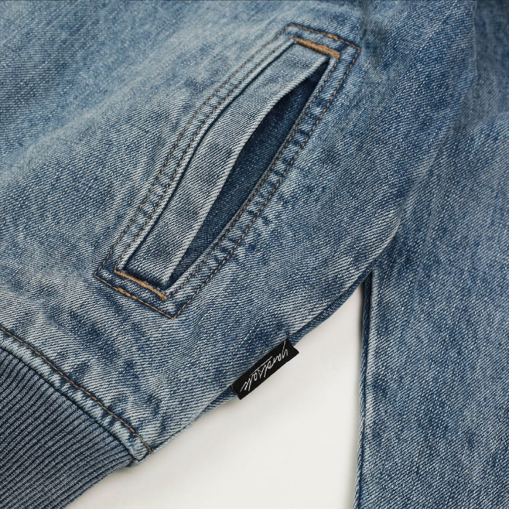 Yardsale Denim Hoodie - Blue - pocket