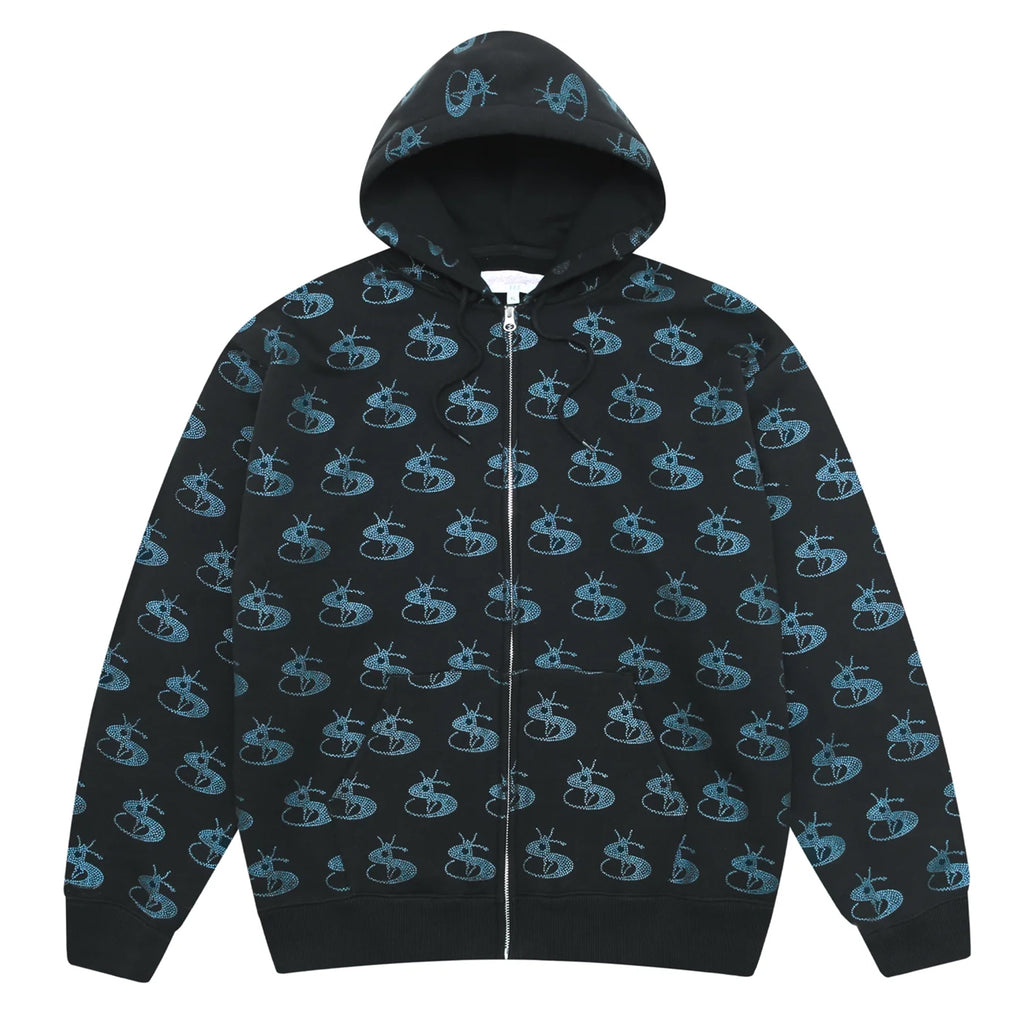 Yardsale Bijou Hoodie - Black / Indigo - Front 