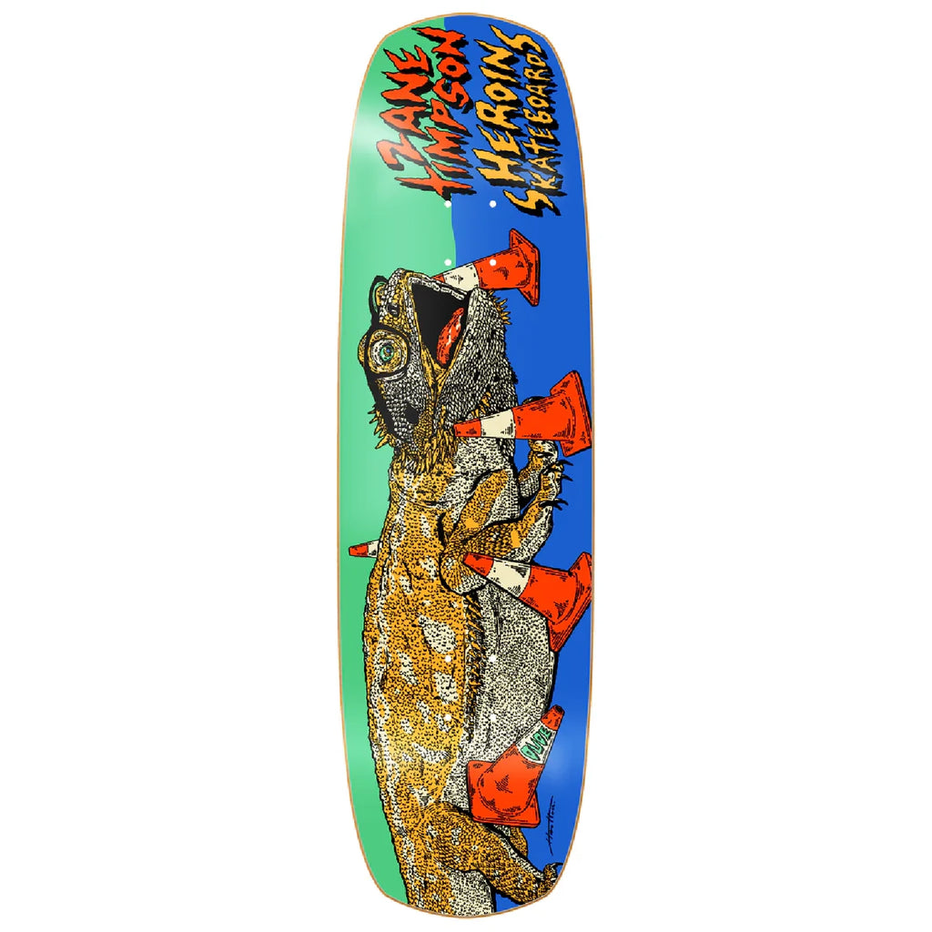 Heroin Skateboards Zane Timpson Dude Symmetrical Double Shovel Skateboard deck 9" - main