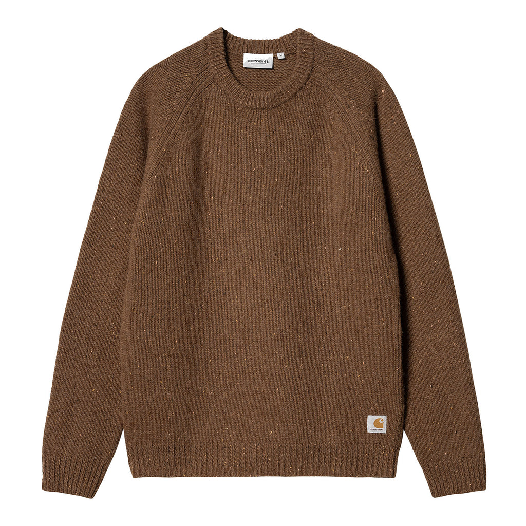 Carhartt WIP Anglistic Sweater - Speckled Tamarind - front