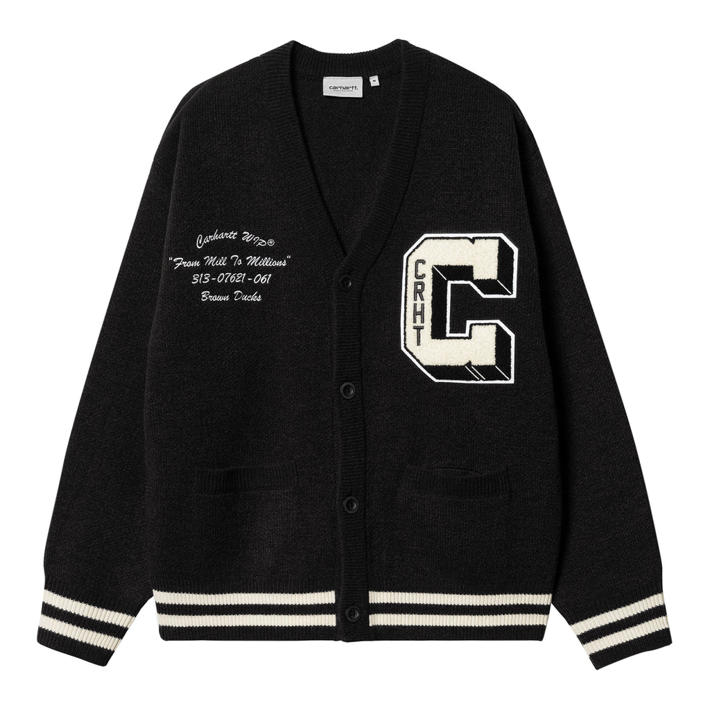 Carhartt WIP Ducks Cardigan - Black / Wax - front