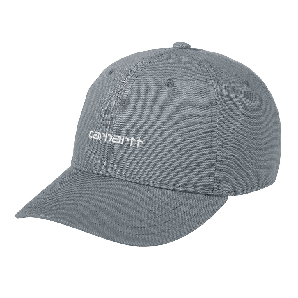 Carhartt WIP Canvas Script Cap - Dove Grey / Wax - front