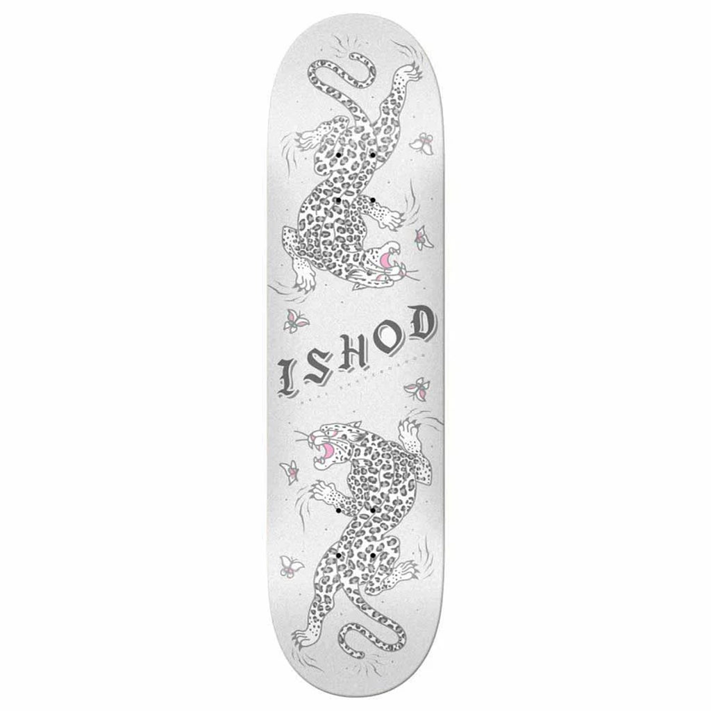 Real Skateboards Ishod Cat Scratch Glitter TT White Deck - 8.25"