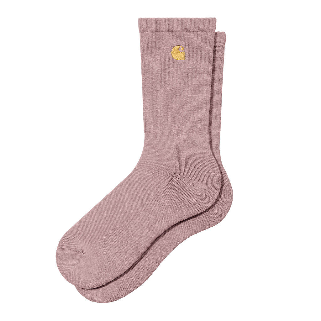 Carhartt WIP Chase Socks - Glassy Pink / Gold