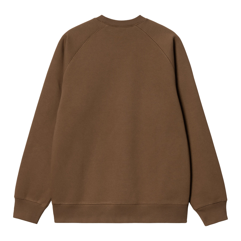 Carhartt WIP Chase Sweatshirt - Chocolate / Gold - back