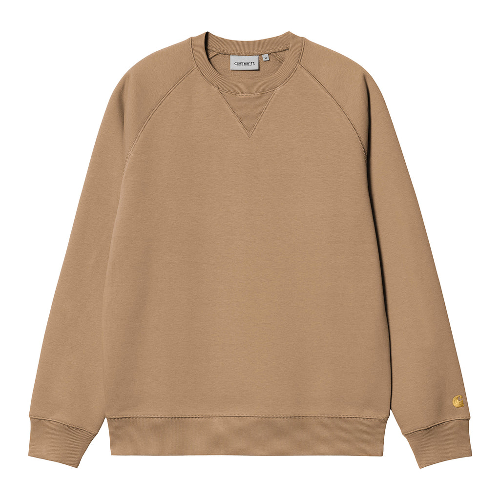 Carhartt WIP Chase Sweatshirt - Dusty H brown / Gold - front