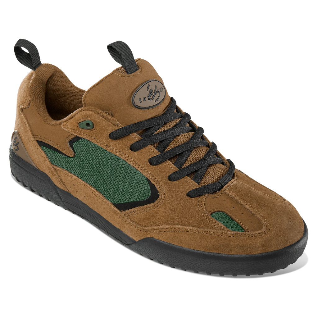 éS Quattro Skate Shoes - Brown / Green - side