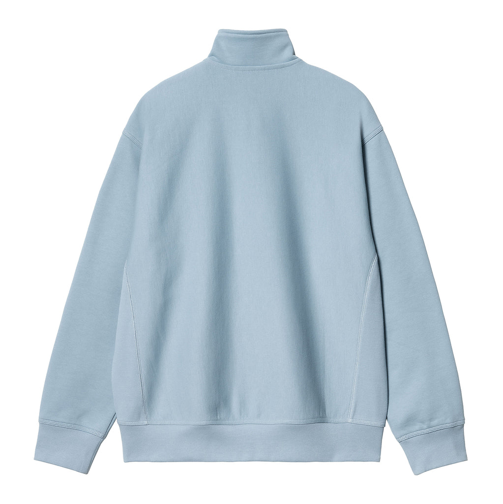 Carhartt WIP Half Zip American Script Sweatshirt - Frosted Blue