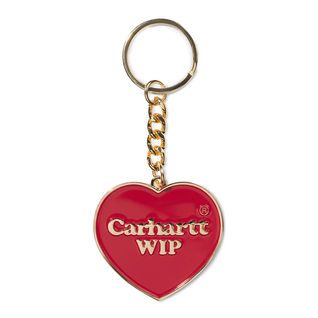 Carhartt WIP Heart Keychain - Red front