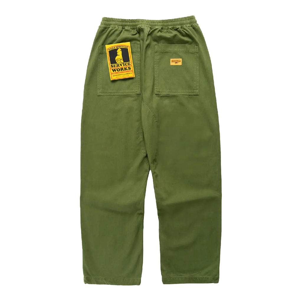 Service Works Herringbone Chef Pant - Pesto