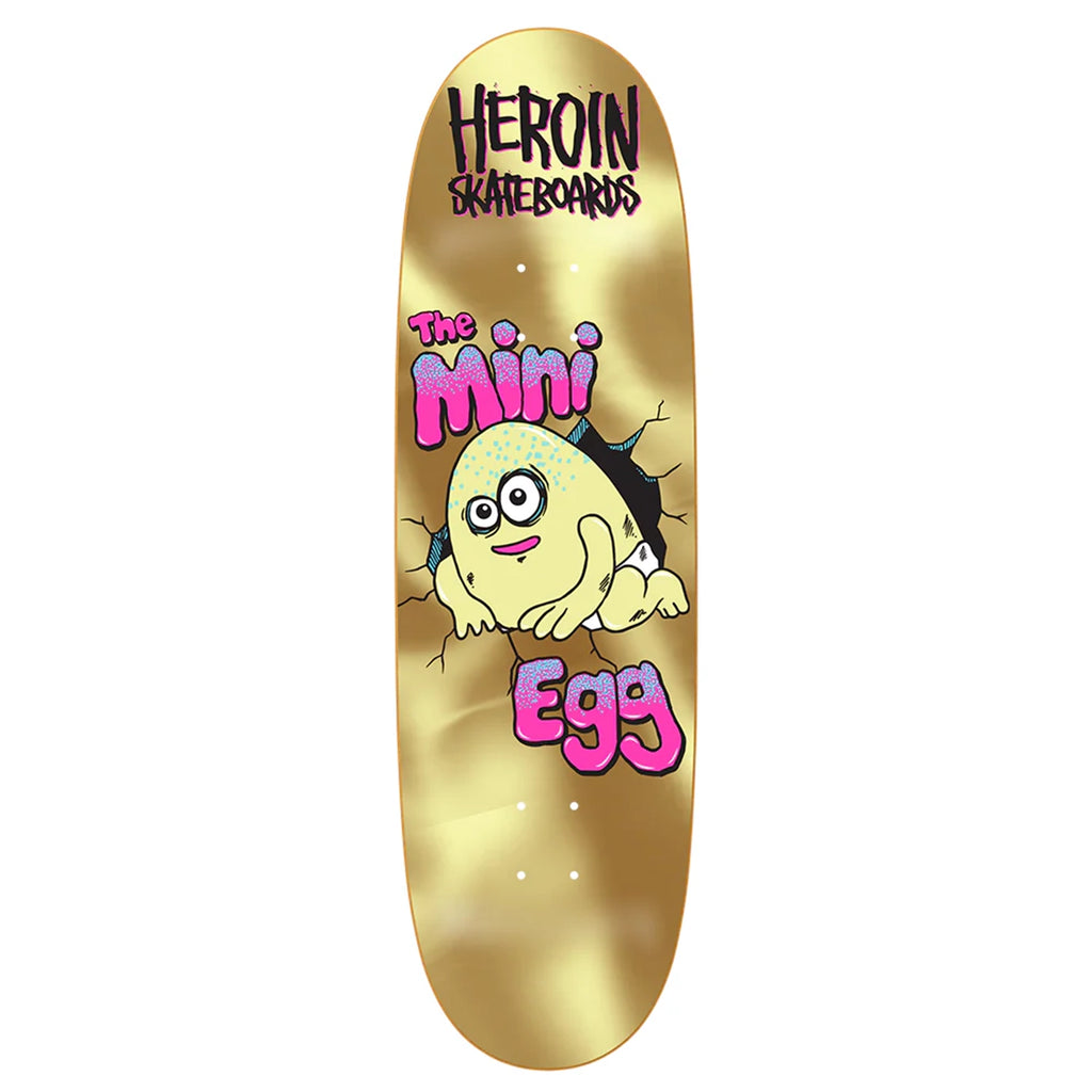 Heroin Skateboards Mini Egg Gold Skateboard deck 8.38"-main