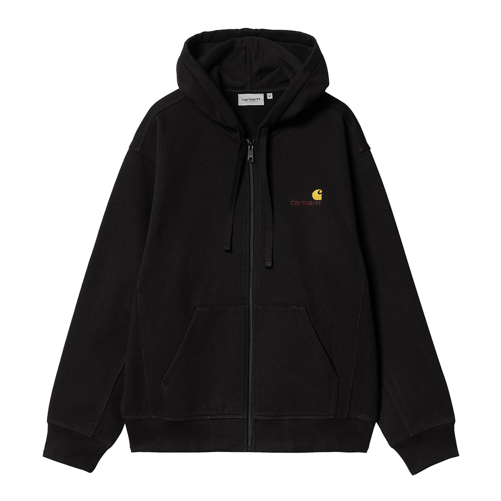 Carhartt WIP Hooded American Script Jacket - Black - front